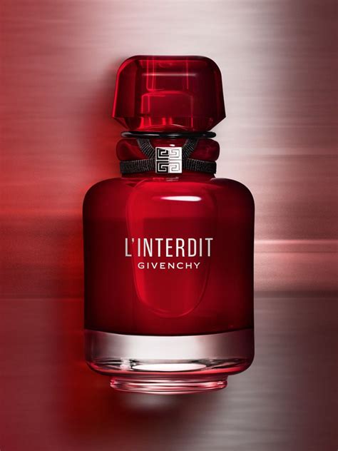 givenchy l'interdit red|Givenchy perfume red bottle.